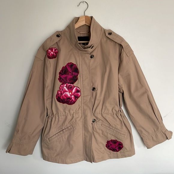 Banana Republic | Military Jacket With Floral Appliqués - Picture 2 of 10